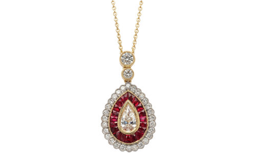 Ruby and Diamond Pendant